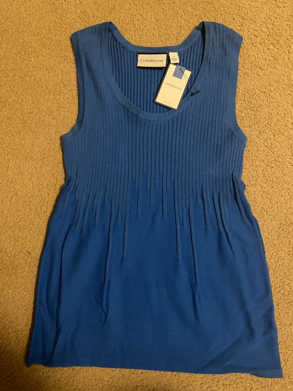 Royal Blue ribbed Tank by Croft&Barrow